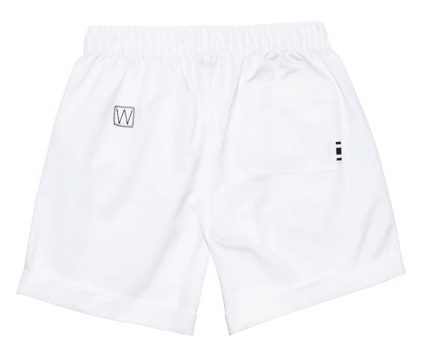 SHORTS ELASTICATED COTTON TWILL WHITE - DANWARD