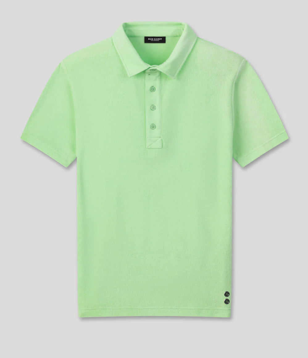 COTTON TERRY POLO SHIRT WITH PIQUÉ COLLAR - RON DORFF