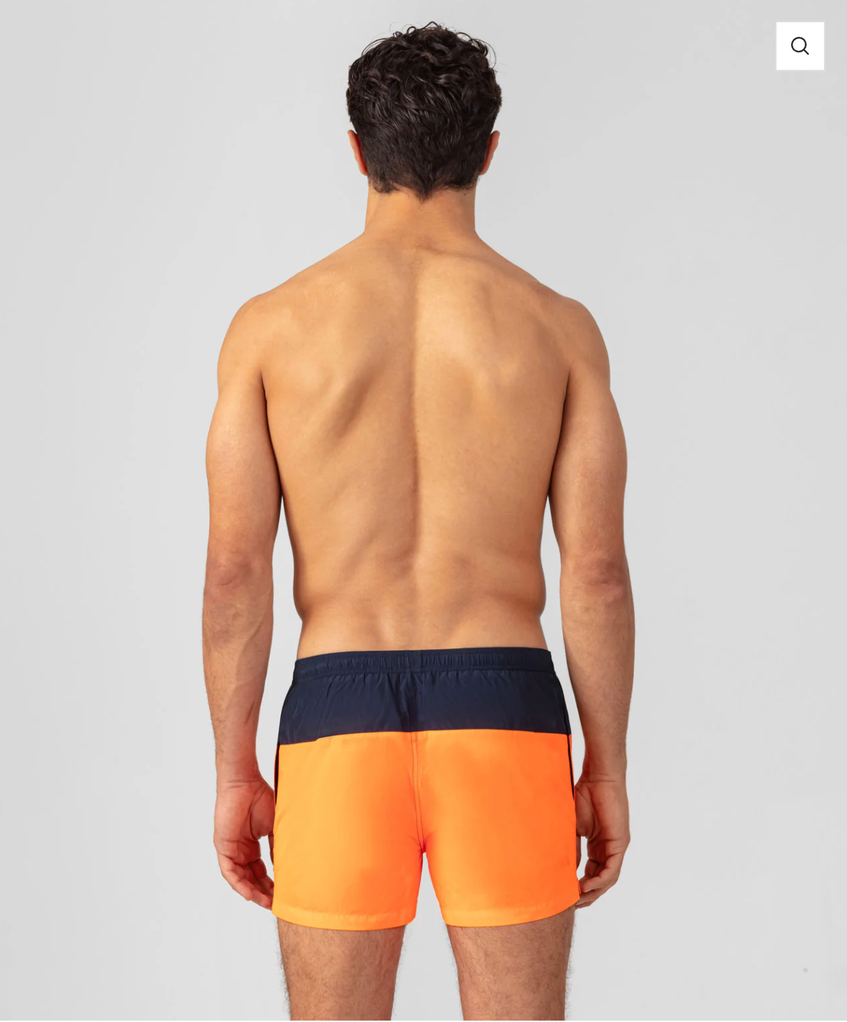 SWIM SHORT BICOLOR NAVY / ORANGE - RON DORFF