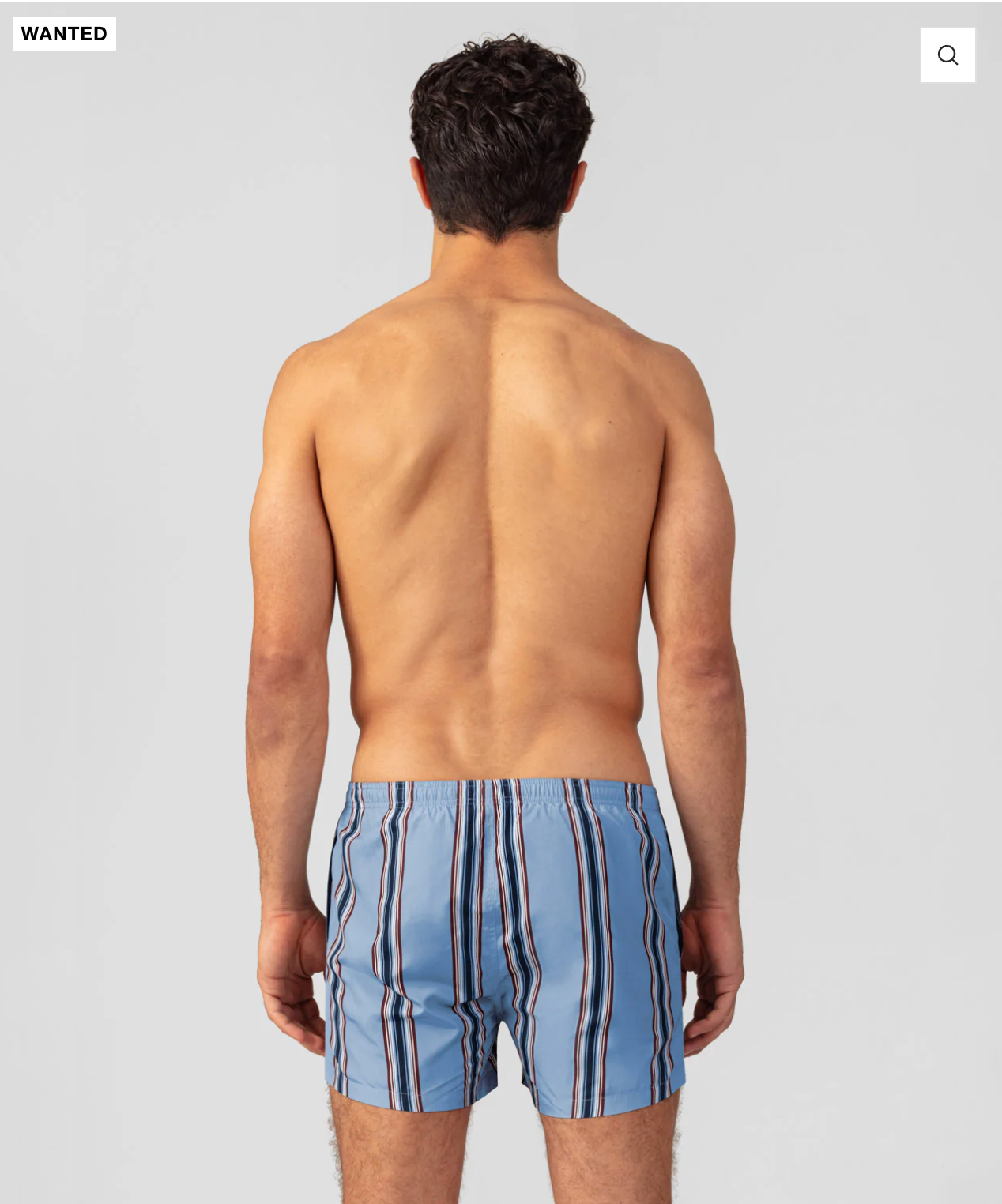 SWIM SHORT WITH STRIPES NAVY OR FADE BLUE - RON DORFF
