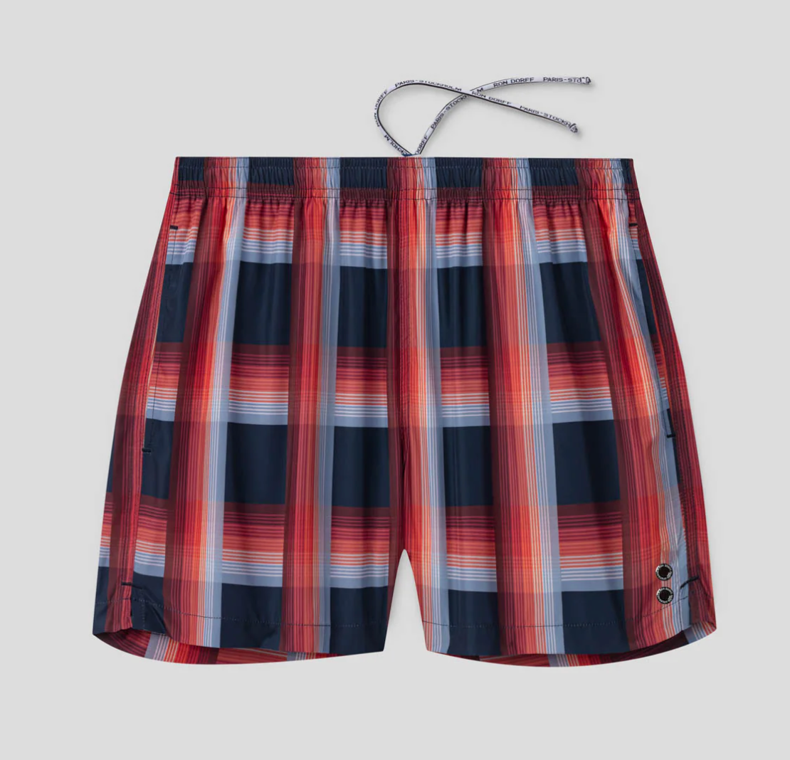 BAÑADOR DE CUADROS AZUL AZUL AZUL O DESCONGESTIONADO - RON DORFF