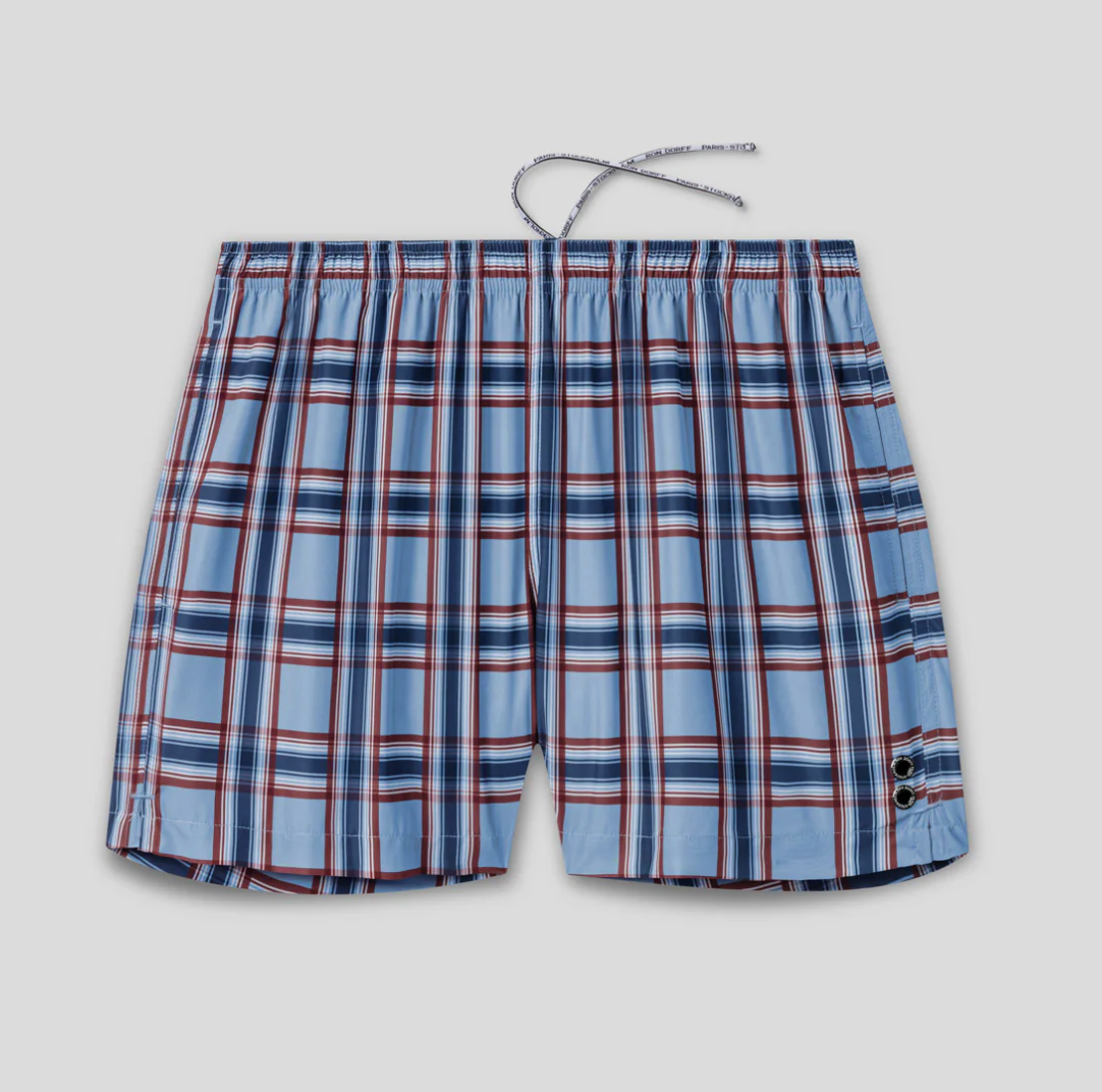 BAÑADOR DE CUADROS AZUL AZUL AZUL O DESCONGESTIONADO - RON DORFF