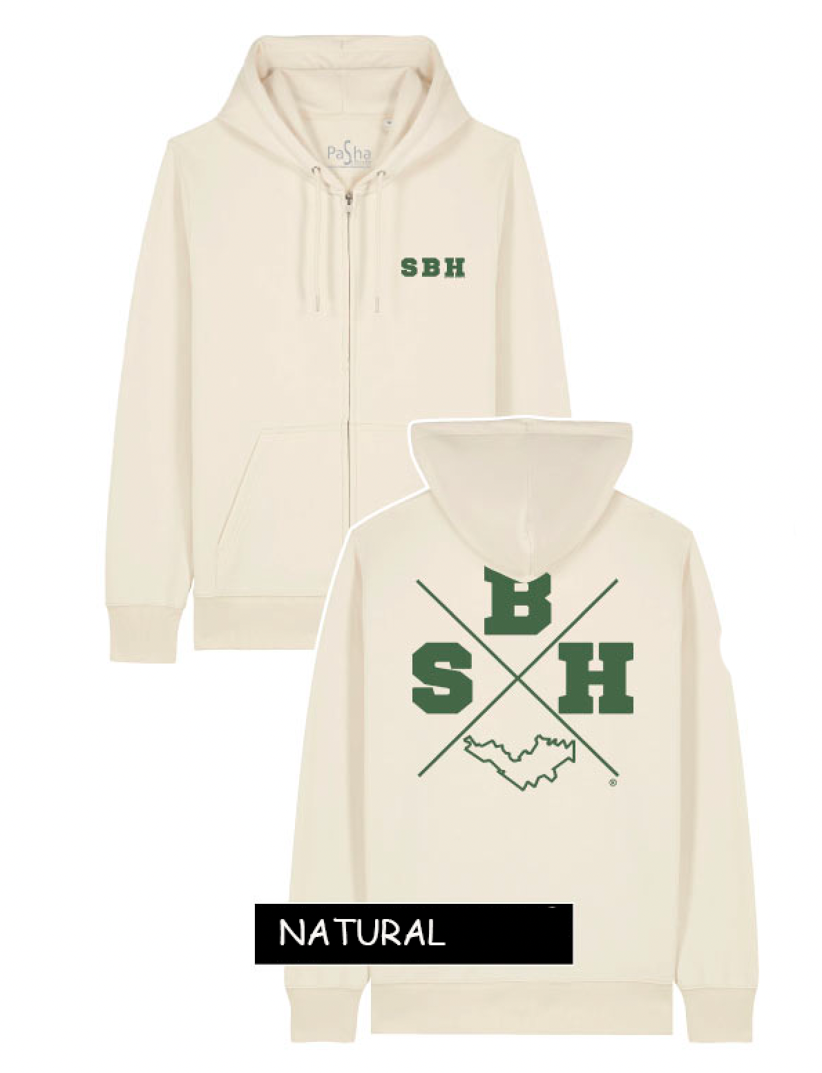 HOODY ZIP SWEATSHIRT X SBH ®️ NATURAL - PASHA ST BARTH