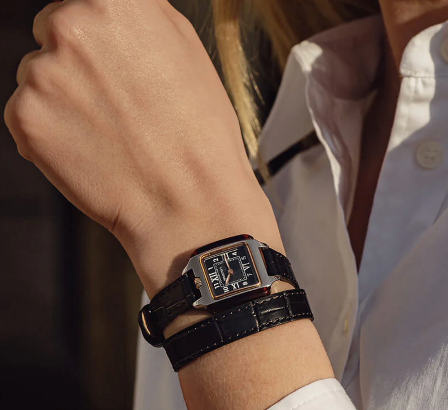 STREAMLINER KENNEDY 25X25 STEEL CASE WHITE OR BLACK DIAL - BRISTON