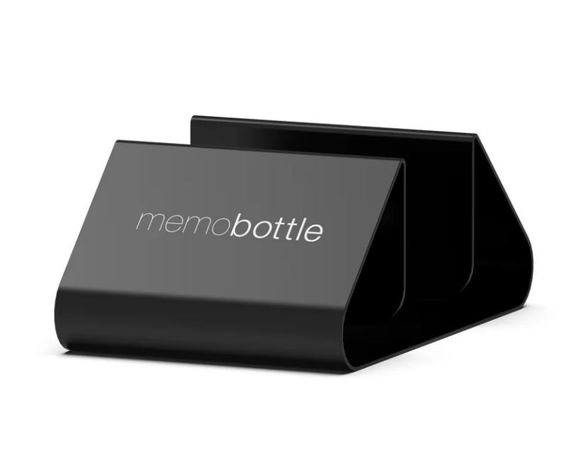 MEMOBOTTLE UNIVERSAL DESK STAND, WHITE OR BLACK