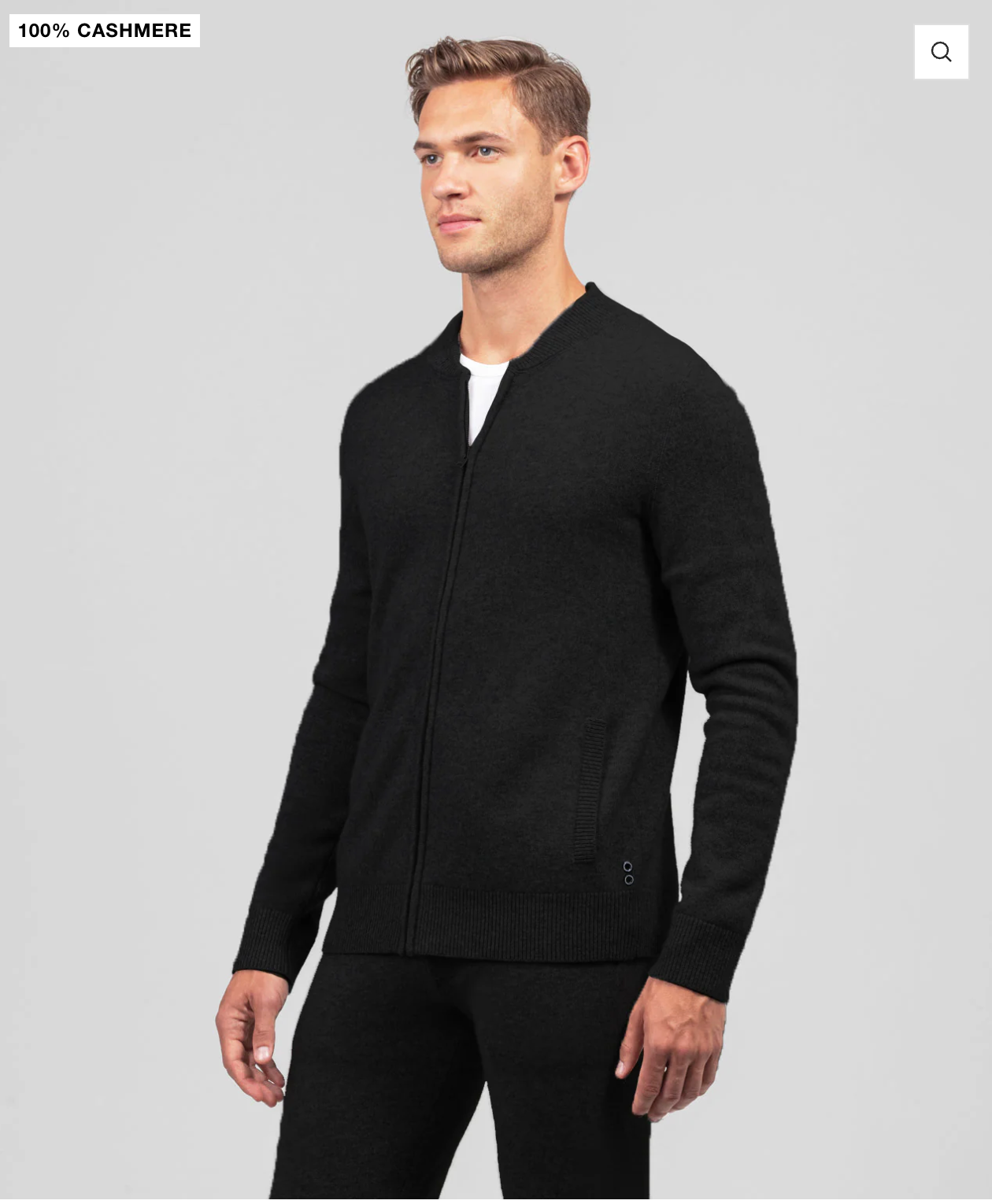 Veste de tennis en cachemire noire - RON DORFF
