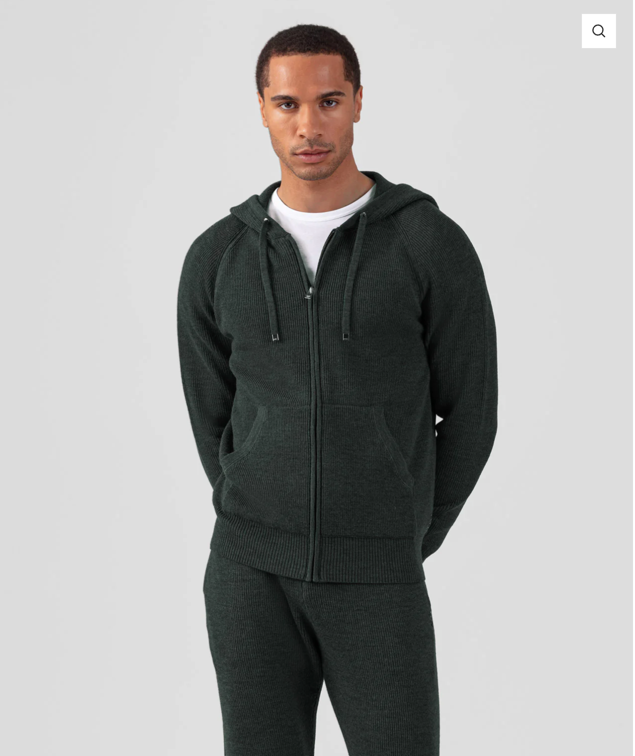 Sudadera con capucha de lana acanalada - RON DORFF