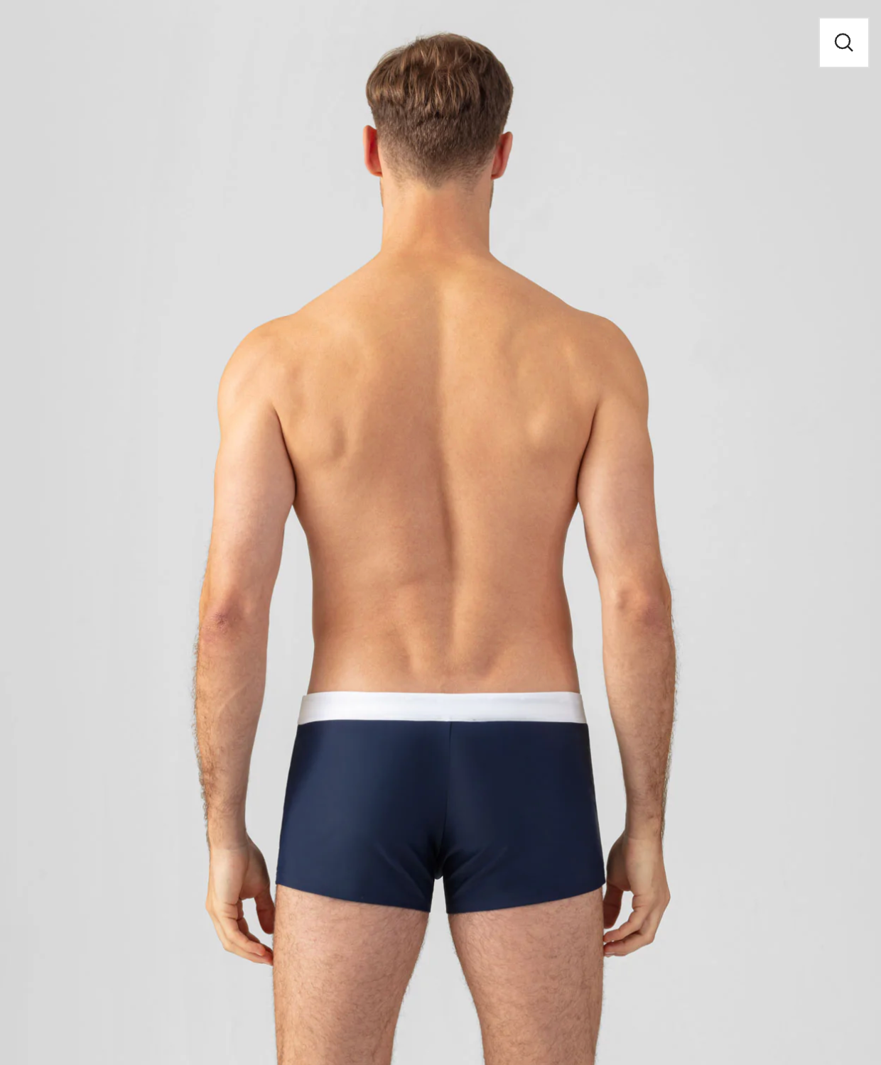 BAÑADOR BOXER AZUL MARINO - RON DORFF CON CINTURA EN CONTRASTE