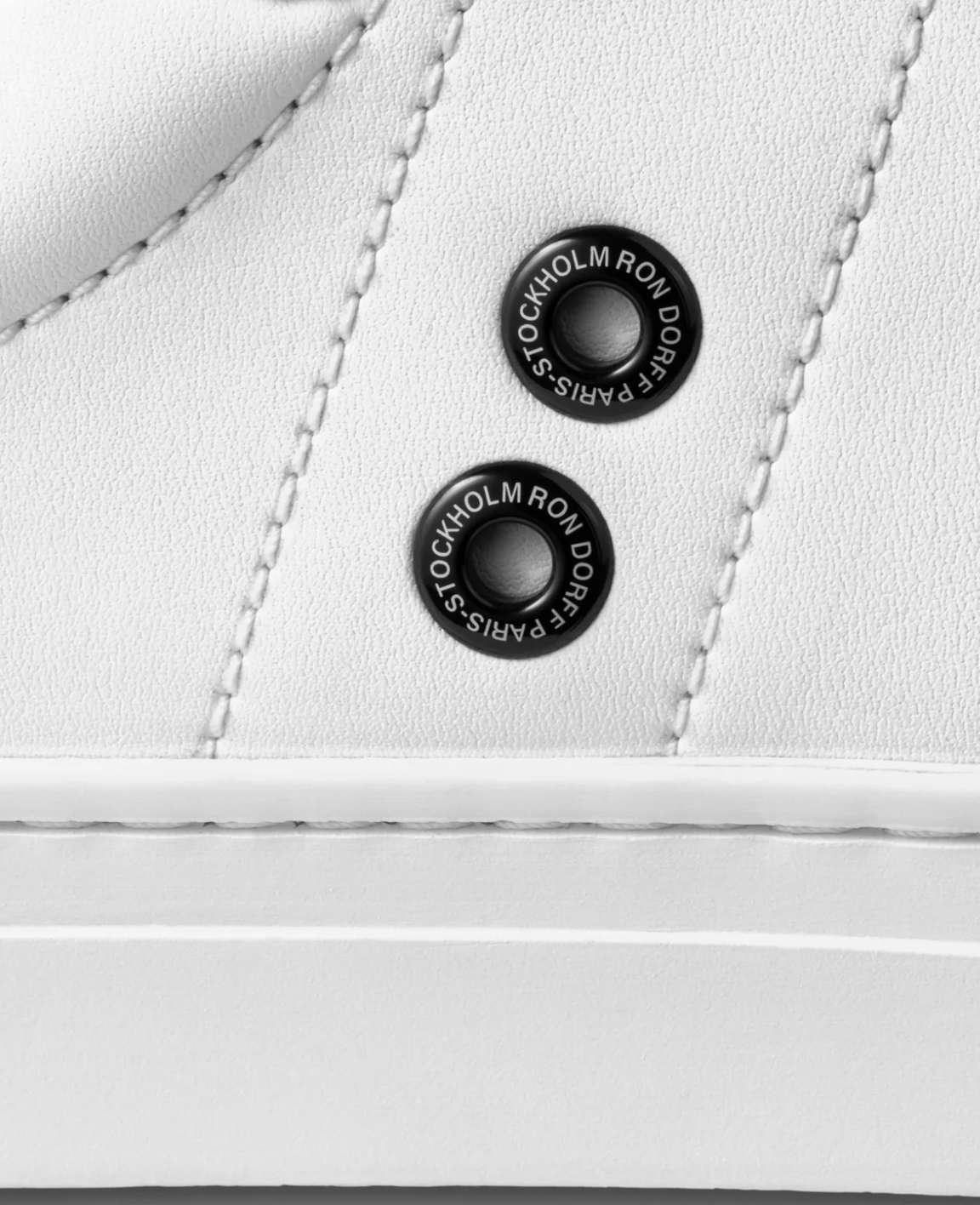 SNEAKERS EN CUIR BLANC - RON DORFF