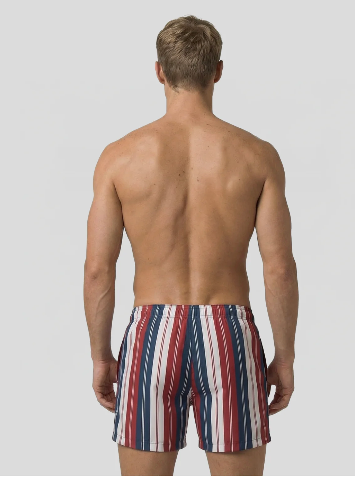 SWIM SHORTS WITH IRREGULAR STRIPES - RON DORR