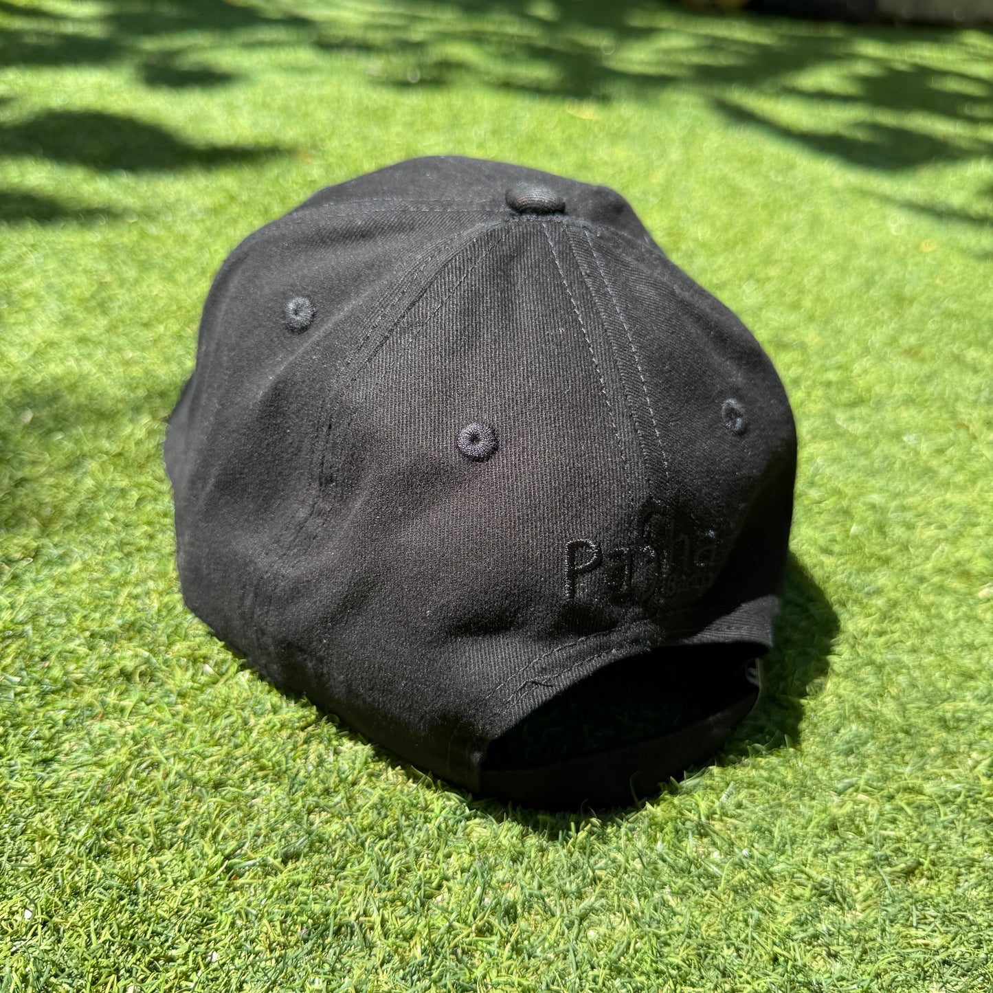 CAP IGOR BLACK / BLACK DOG EMBROIDERED FACE 3D X PASHA ST BARTH