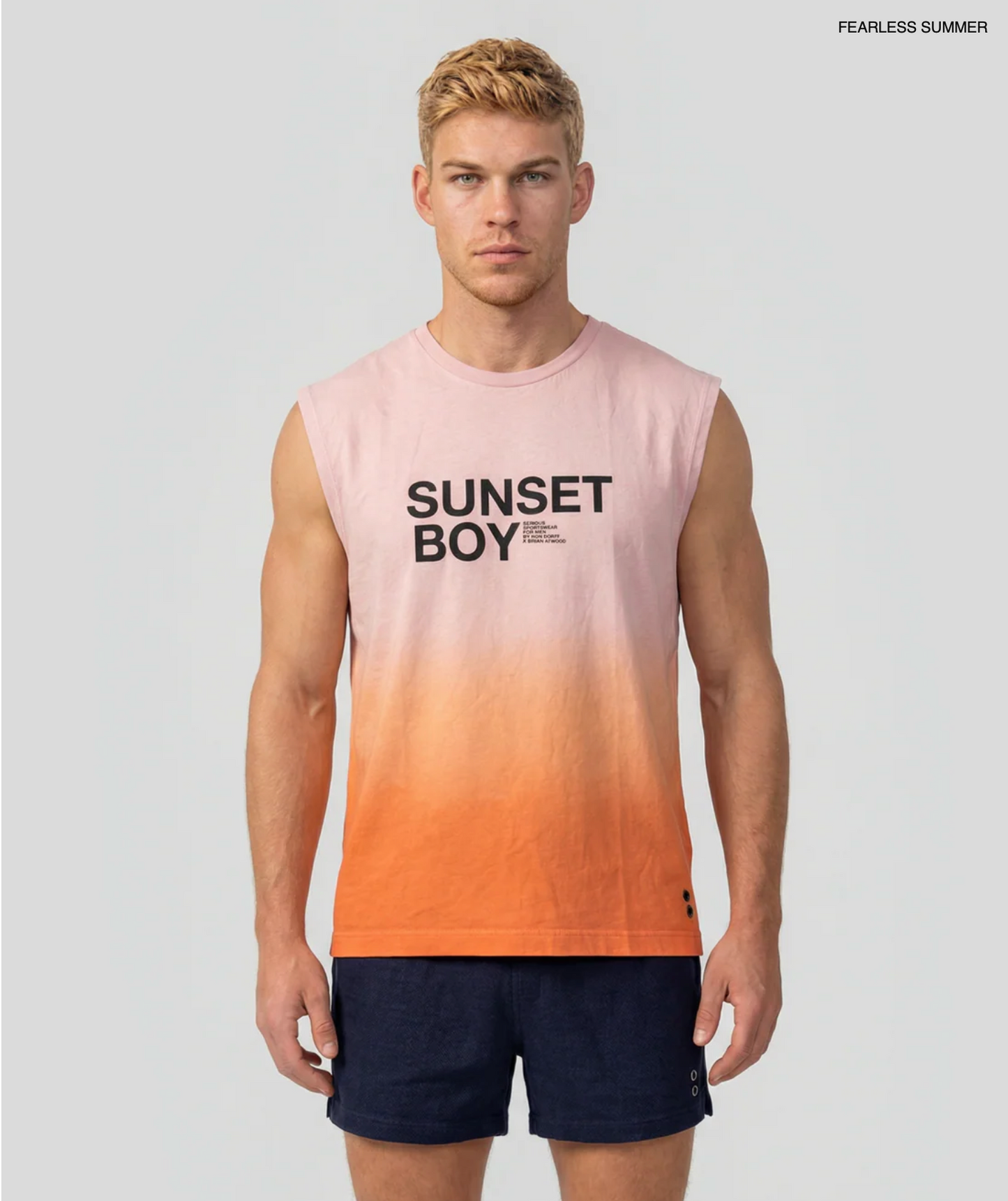 TEE SHIRT SANS MANCHE SUNSET BOY EN COTON BIO - RON DORFF X BRIAN ATWOOD