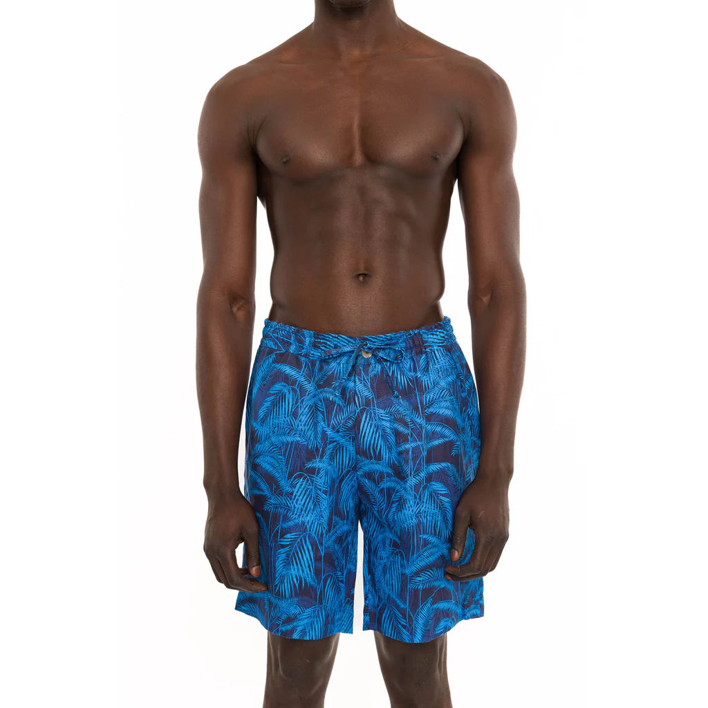 SHORT LIN ELASTICATED IMPRIME PALM - DANWARD