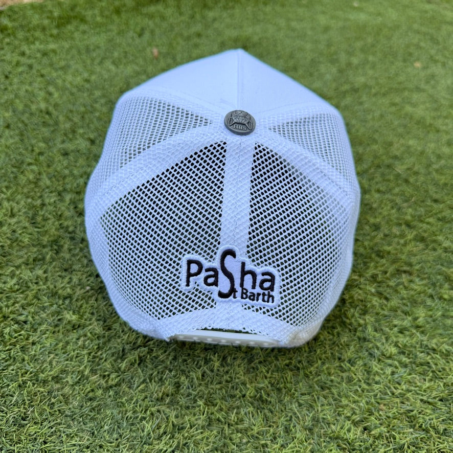 GORRA DE CAMIONERO BLANCA + 1 PARCHE X PASHA ST BARTH PREMIUM