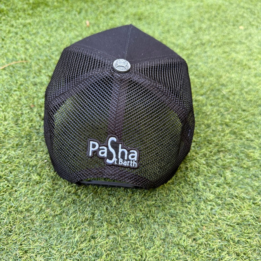 GORRA PARCHE TRUCKER NEGRA + 1 PARCHE X PASHA ST BARTH PREMIUM