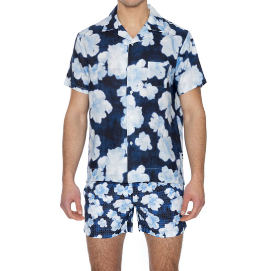 PRINTED LINEN MC ALOHA SHIRT - DANWARD
