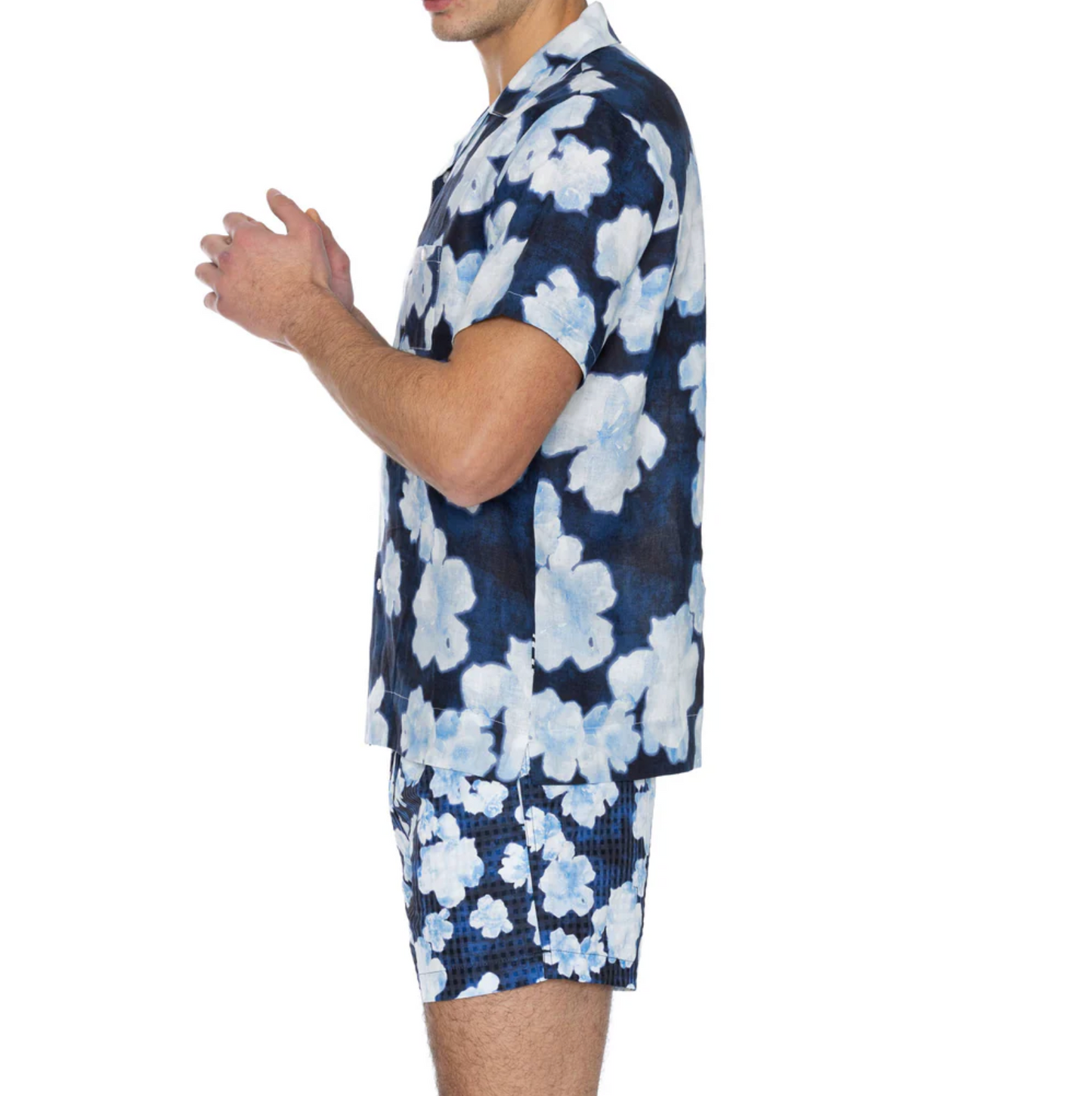 PRINTED LINEN MC ALOHA SHIRT - DANWARD