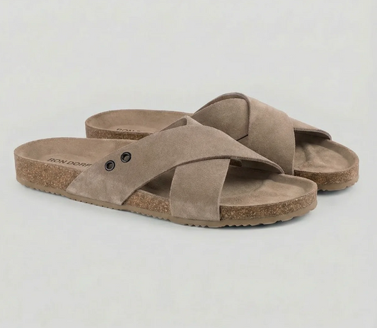 SANDALES RD CUIR BEIGE - RON DORFF