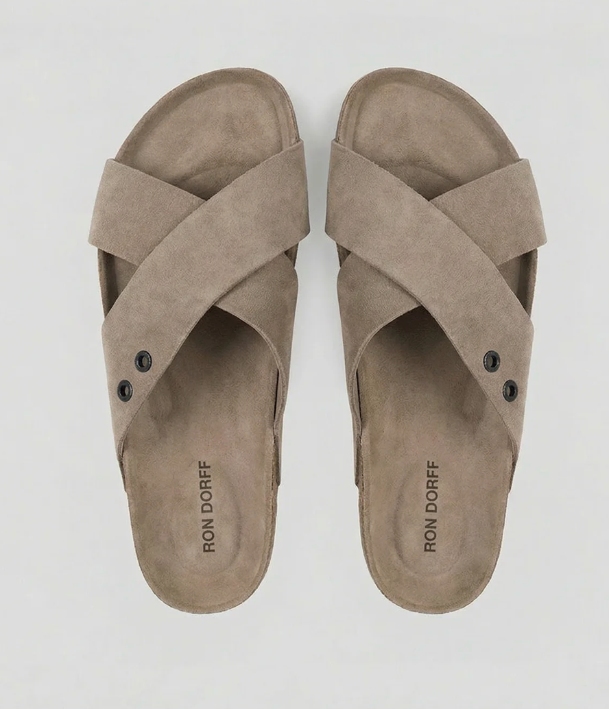 SANDALES RD CUIR BEIGE - RON DORFF