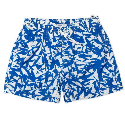 SHORT CAPRI ART FOLD PRINT BLUE - DANWARD