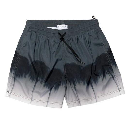 SHORT CAPRI WEEPING PALM PRINT BLACK - DANWARD