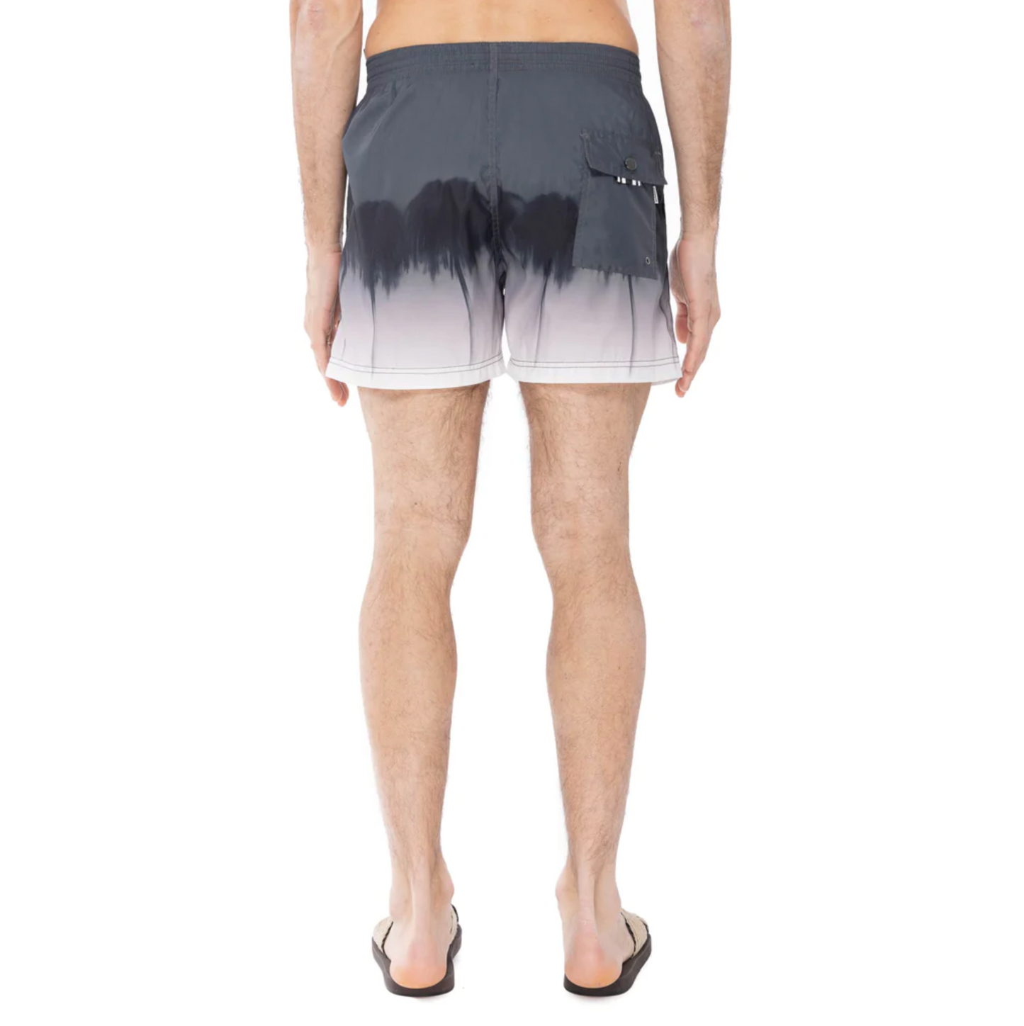 SHORT CAPRI WEEPING PALM PRINT BLACK - DANWARD