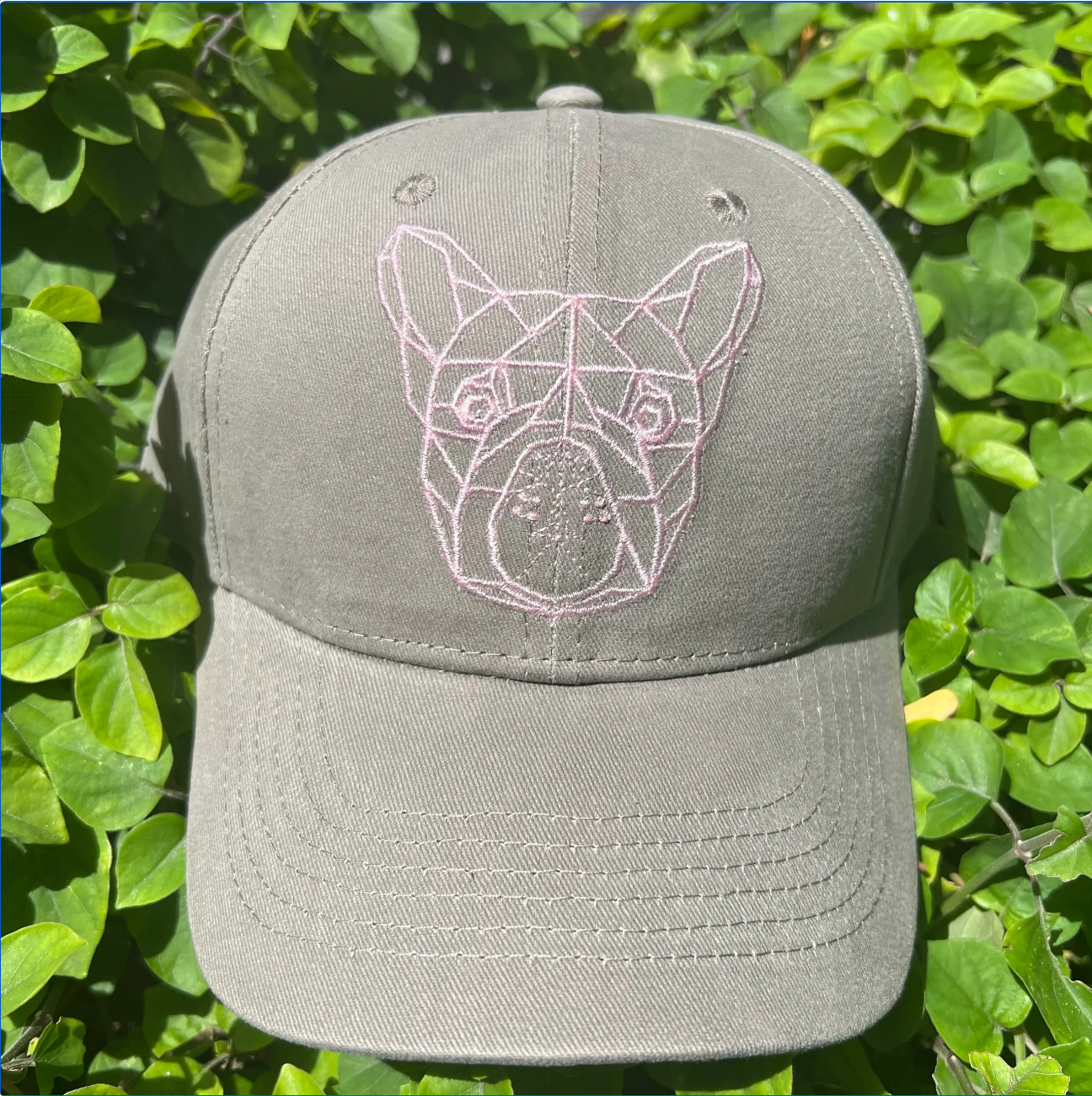 CAP IGOR GRAY WITH PINK EMBROIDERY
