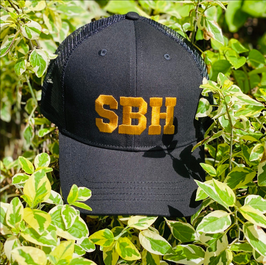 CAP TRUCKER SBH NOIR / GOLD - ICONIC X PASHA ST BARTH