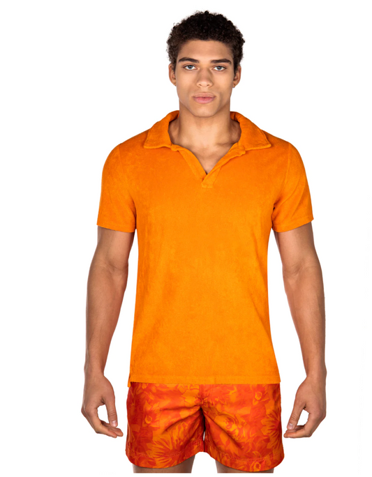 RIVIERA TERRY POLO SHIRT ORANGE