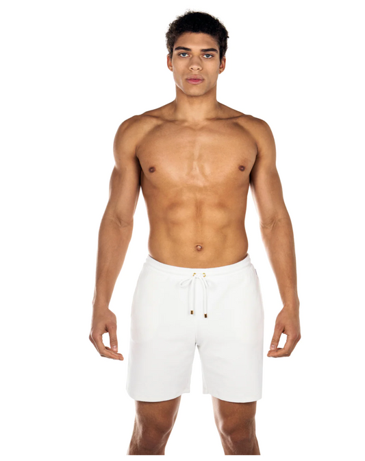 SHORT RIVIERA TERRY EPONGE BLANC