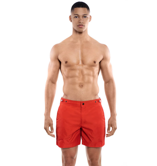 ELVIO PRINCE &amp; BOND RED SWIM SHORTS