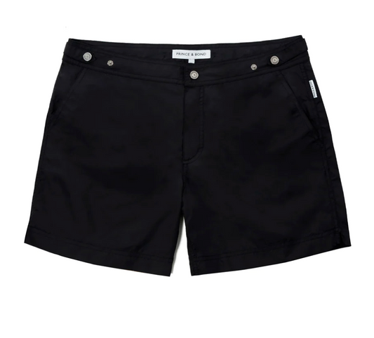 ELVIO PRINCE &amp; BOND BLACK SWIM SHORTS