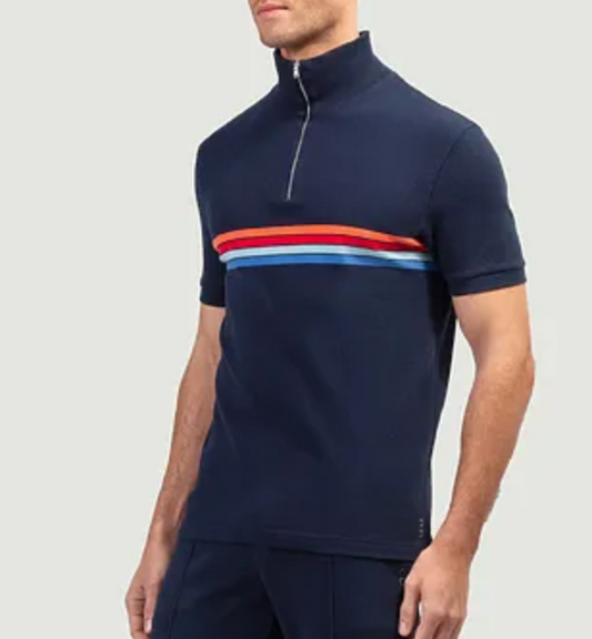 MULTI COLOR PIQUE COTTON POLO SHIRT - RON DORFF