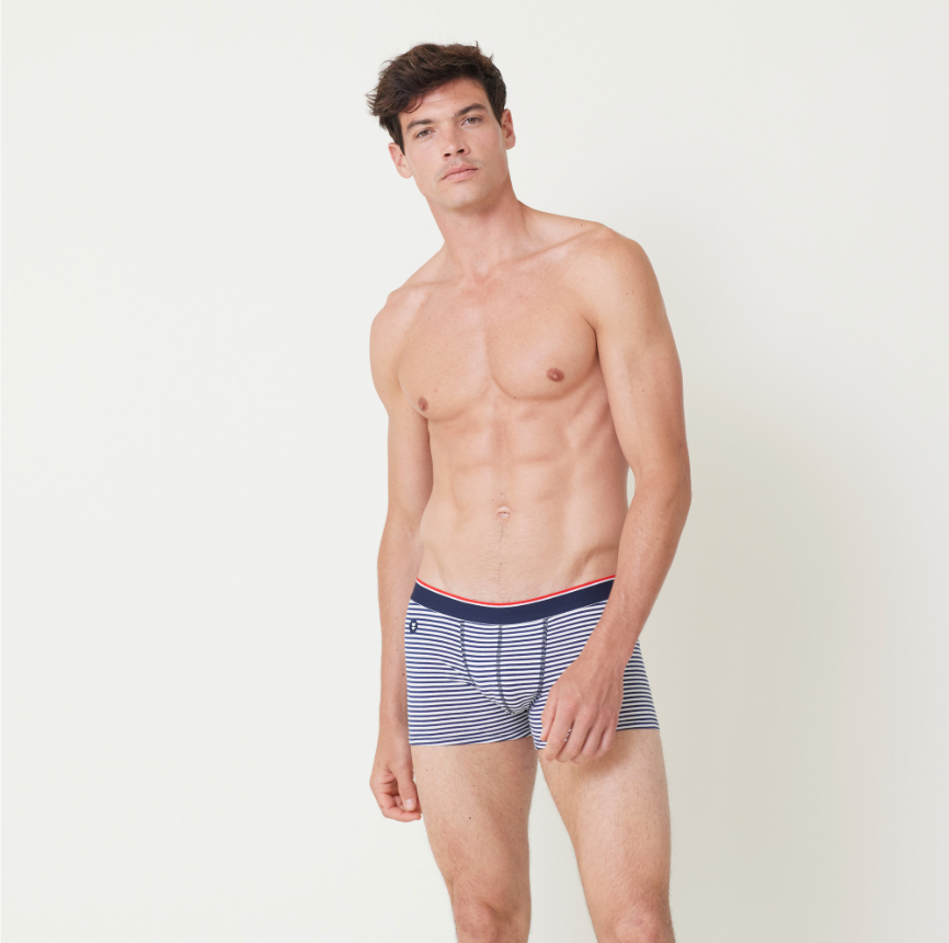 BOXER MARINIERE RAYE BLEU ET BLANC LE SLIP FRANCAIS