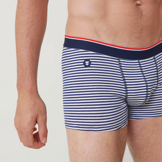 BLUE AND WHITE STRIPED MARINIERE BOXERS THE FRANCAIS BRIEFS