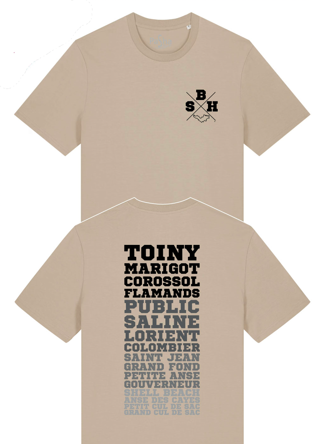 TEE SHIRT ST BARTH BEACHES X SBH SABLE - PASHA ST BARTH