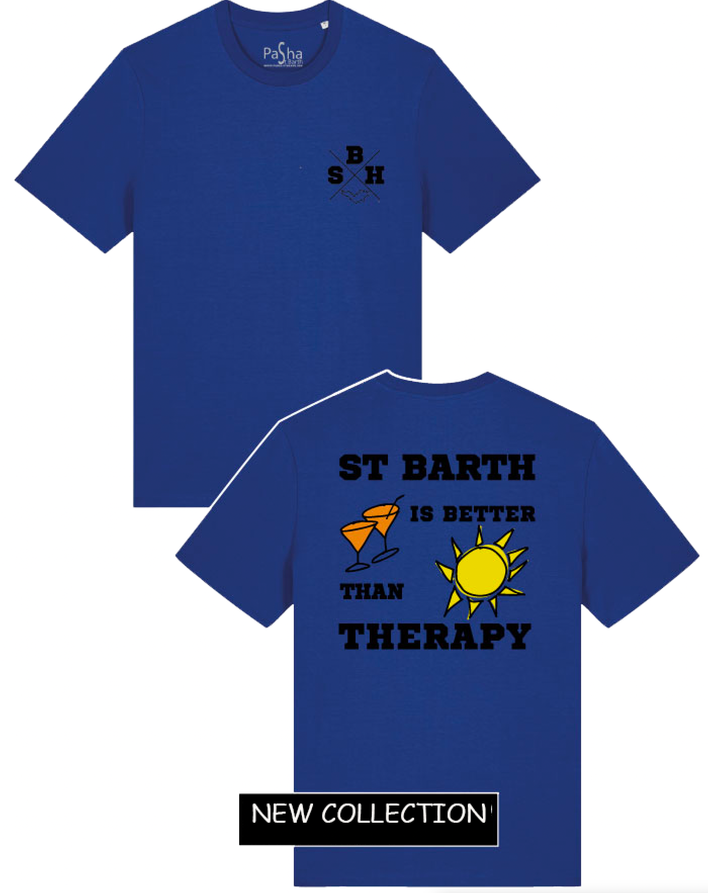 TEE SHIRT ST BARTH THERAPY X SBH BLEU - PASHA ST BARTH