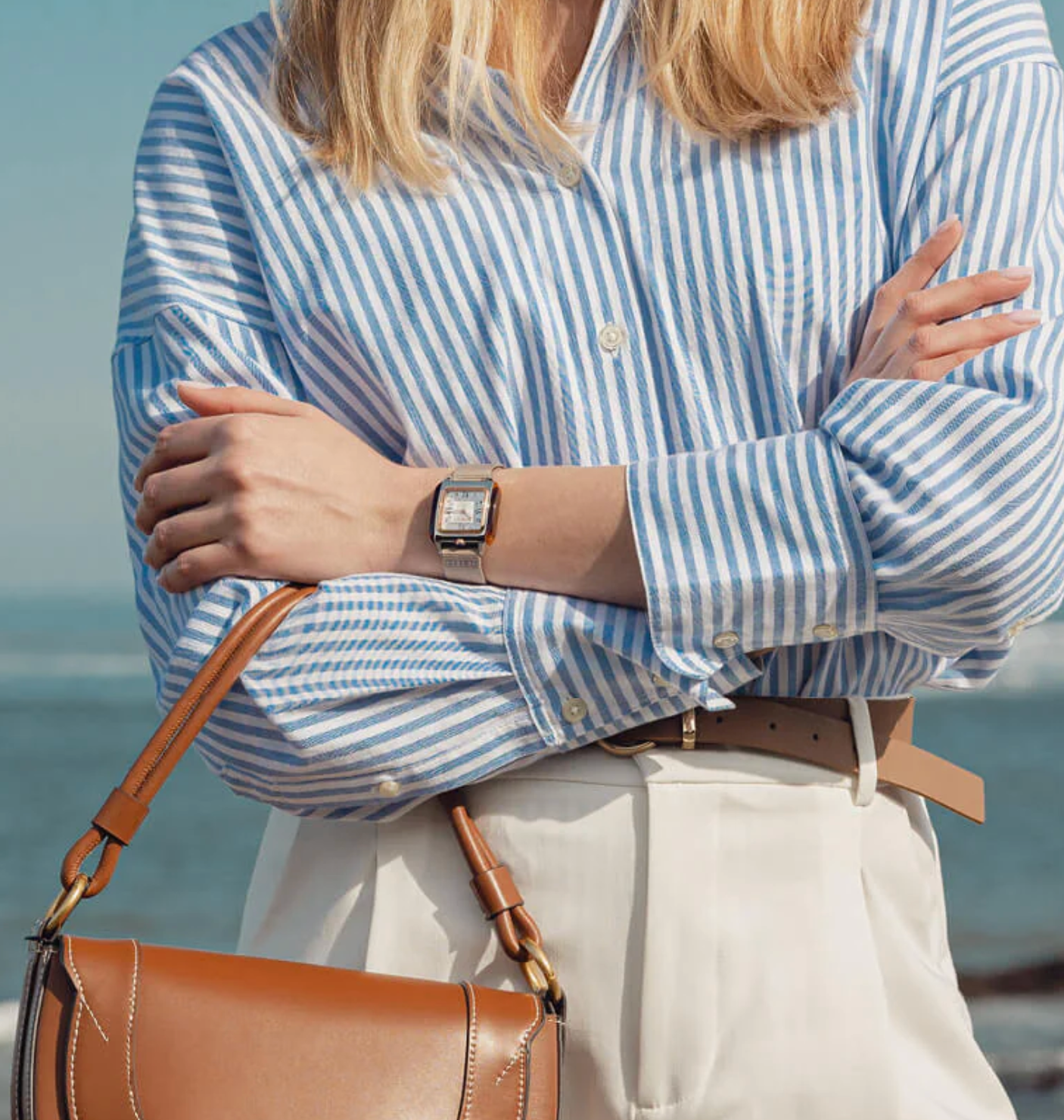 STREAMLINER KENNEDY 30X30 STEEL CASE WHITE OR BLACK DIAL - BRISTON 