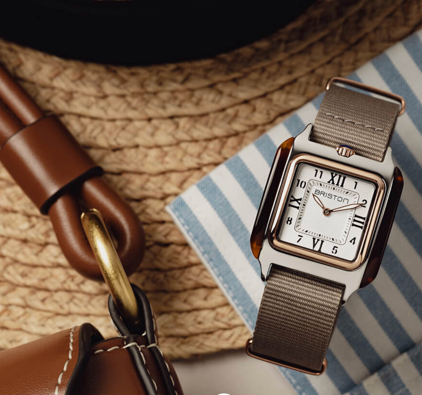 STREAMLINER KENNEDY 30X30 STEEL/PVD CASE WHITE OR BLACK DIAL - BRISTON 