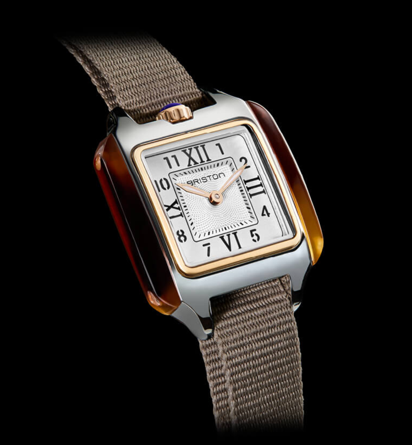 STREAMLINER KENNEDY 25X25 STEEL/PVD CASE WHITE OR BLACK DIAL - BRISTON 