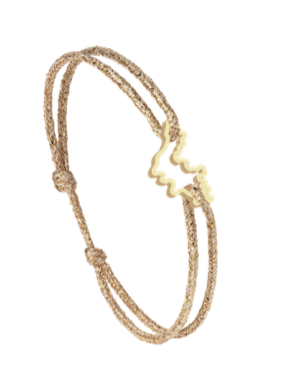 PULSERA ST. BARTH BAÑADA EN ORO - AL ESTILO FRANCÉS