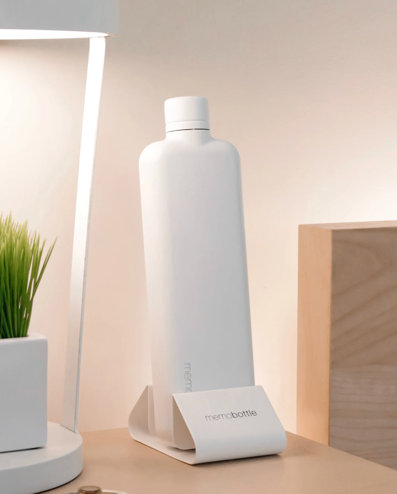 SOPORTE DE ESCRITORIO UNIVERSAL MEMOBOTTLE, BLANCO O NEGRO