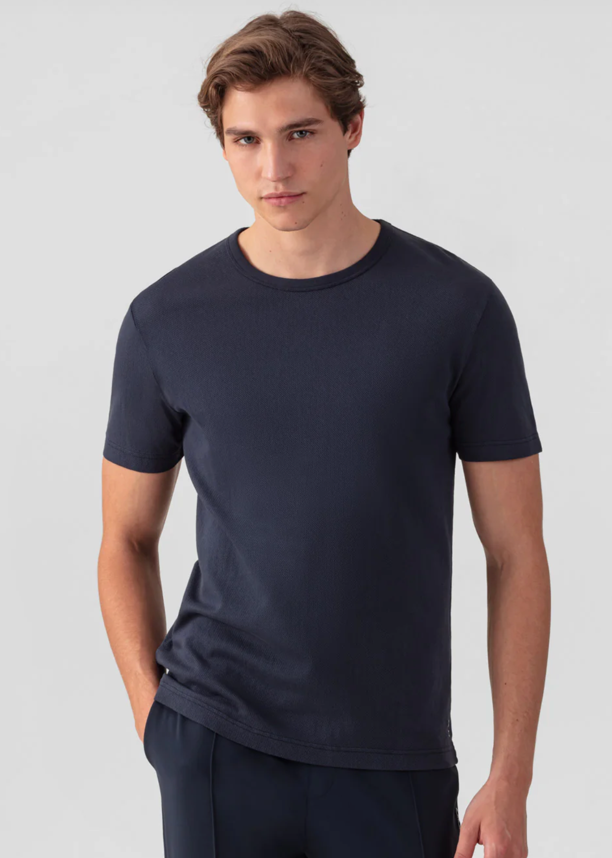 CAMISETA EDICIÓN CON OJALES EN MALLA AZUL MARINO O CAQUI - RON DORFF