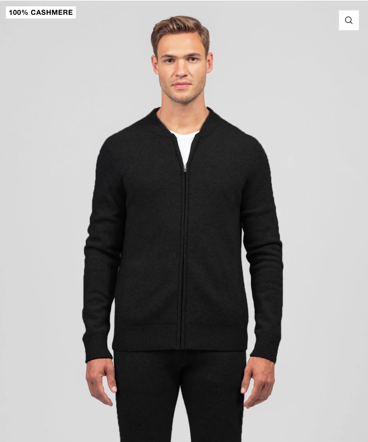 Veste de tennis en cachemire noire - RON DORFF