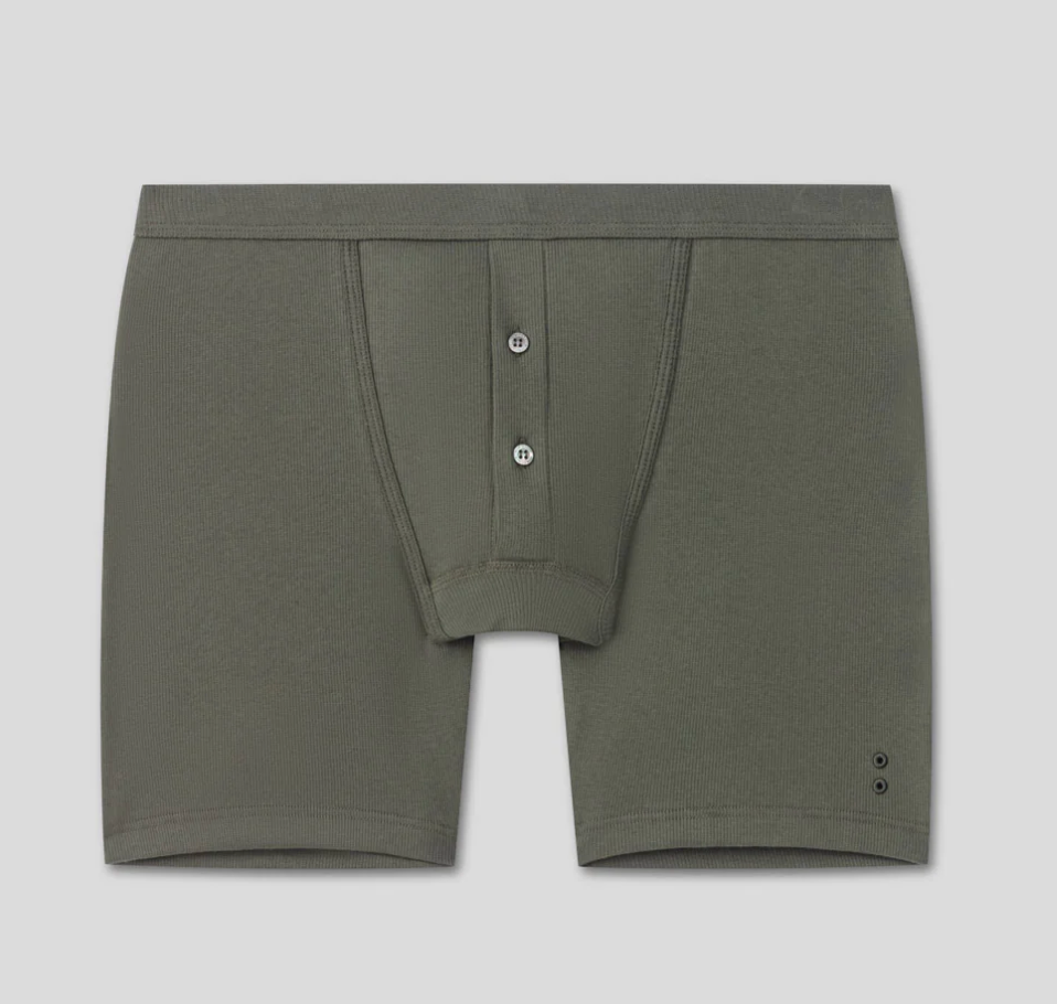 Calzoncillos bóxer de canalé estilo militar (azul marino o verde militar) - Ron Dorff