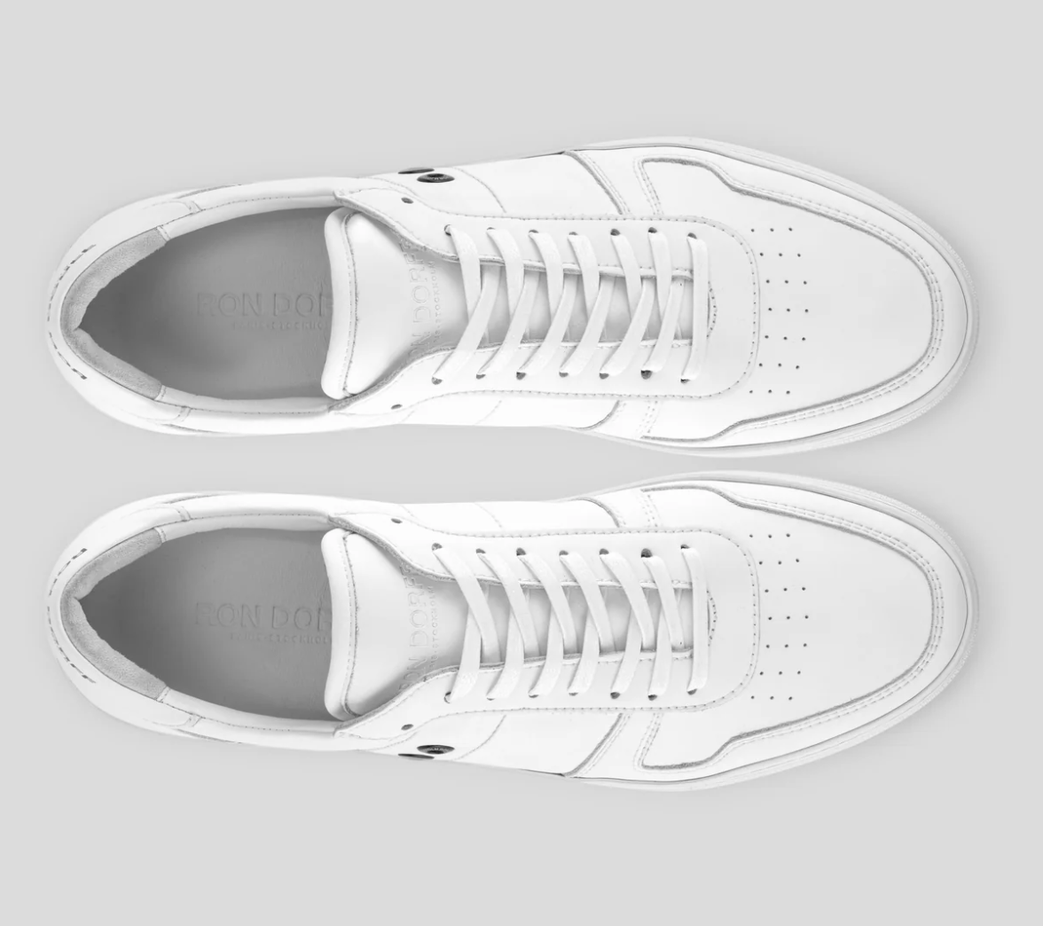 SNEAKERS EN CUIR BLANC - RON DORFF