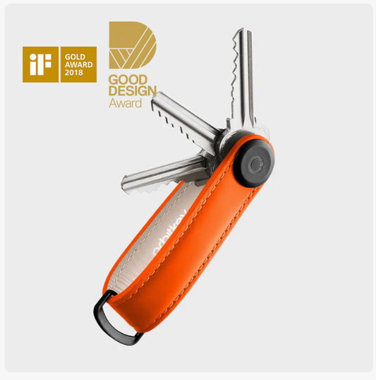 Leather or matte leather organizer key ring - Orbitkey