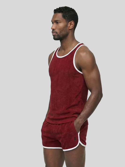 DÉBARDEUR EN COTON TERRY ROUGE - RON DORF