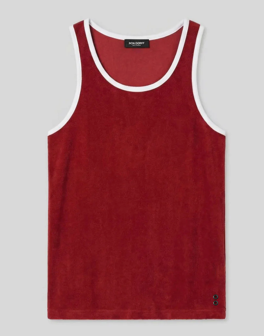 DÉBARDEUR EN COTON TERRY ROUGE - RON DORF