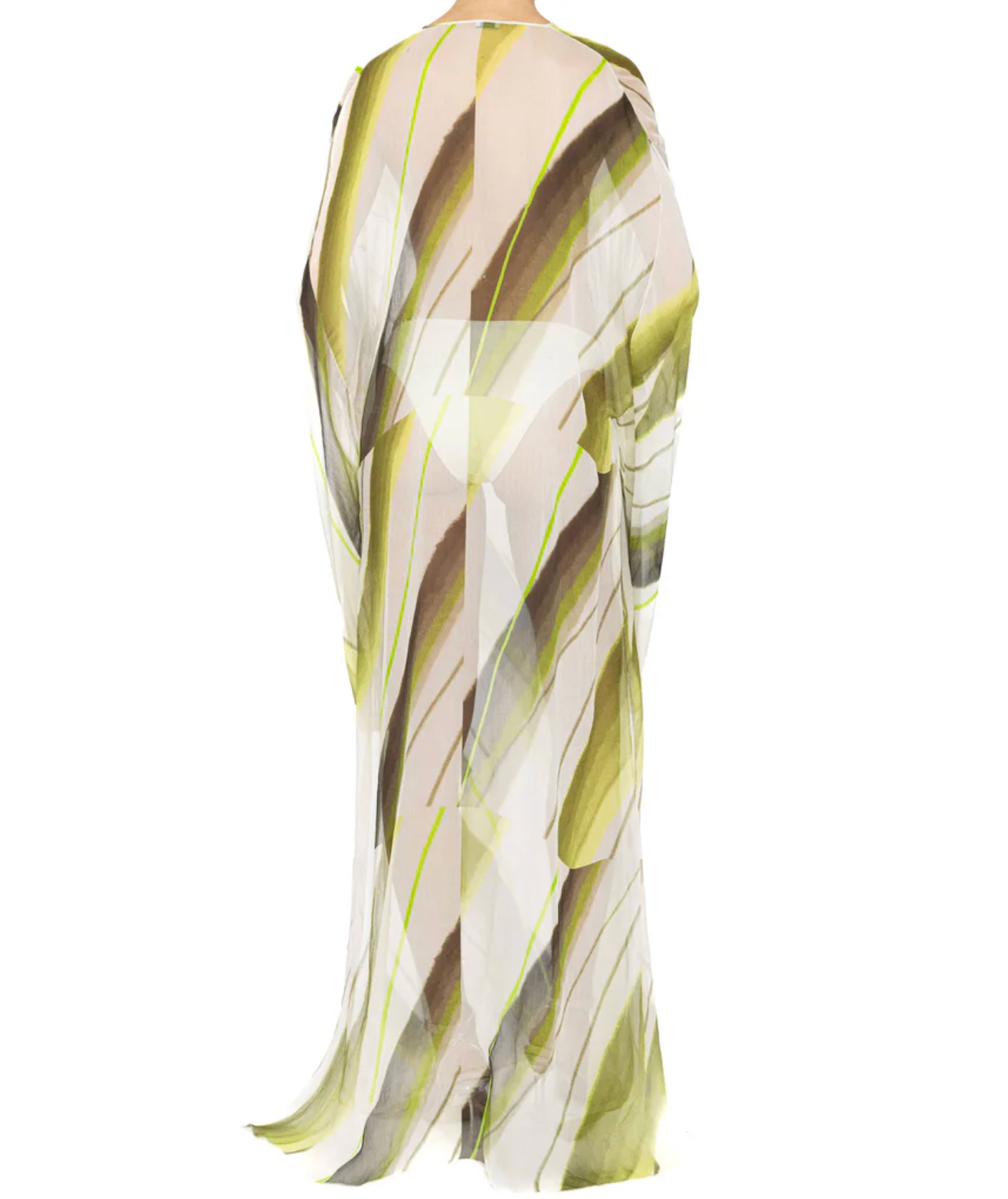 LONG AND FLUID CAFTAN DRESS LEMON - DANWARD